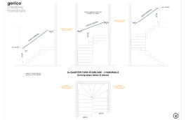 Opmeten van een handrail bij een dubbel kwartdraai